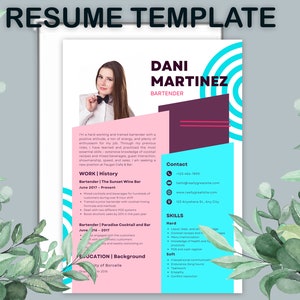 Resume Template, Resume Template, Modern Resume, Creative Resume, Resume Template for Word, Professional Resume Instant Download