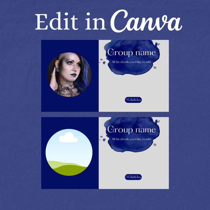 Create Group Design Facebook Group Branding Templates Canva Template Instant - Etsy