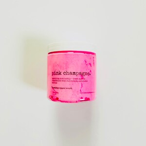 Exfoliante de azúcar espumoso color champán rosa: Exfoliante de manteca de karité (8 oz)