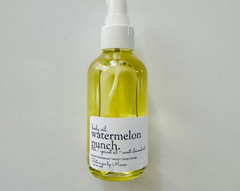Watermelon Punch Scented Body Oil: Handmade Plant-Based Formula