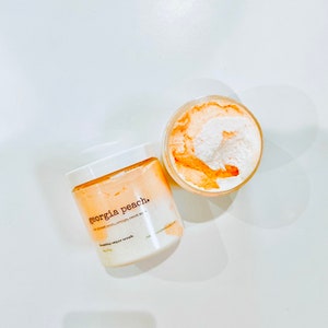 Georgia Peach Sugar Scrub, body scrubs, foaming body scrubs