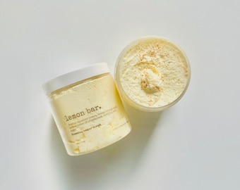 Lemon Bar Foaming Sugar Scrub: Shea Butter & Coconut Oil (8oz)