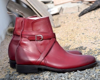 Bespoke Men's Handmade Burgundy Color 
