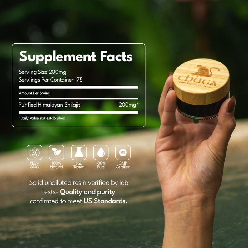 Organic Himalayan Shilajit, Ethically Harvested - Gold Grade, 100% Pure, Harvested at 16,000 feet, Lab Tested, Comes with Chuga Monkey Spoon image 5