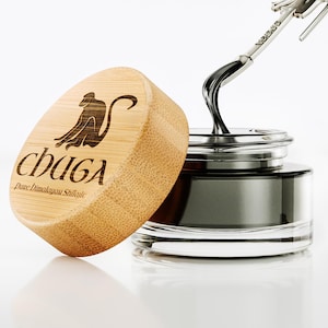 Biologische Himalaya-shilajit, ethisch geoogst - goudgehalte, 100% puur, geoogst op 16.000 voet, in het laboratorium getest, wordt geleverd met chuga-apenlepel