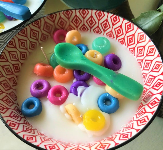 Froot Loops Cereal Bowl Candle Etsy