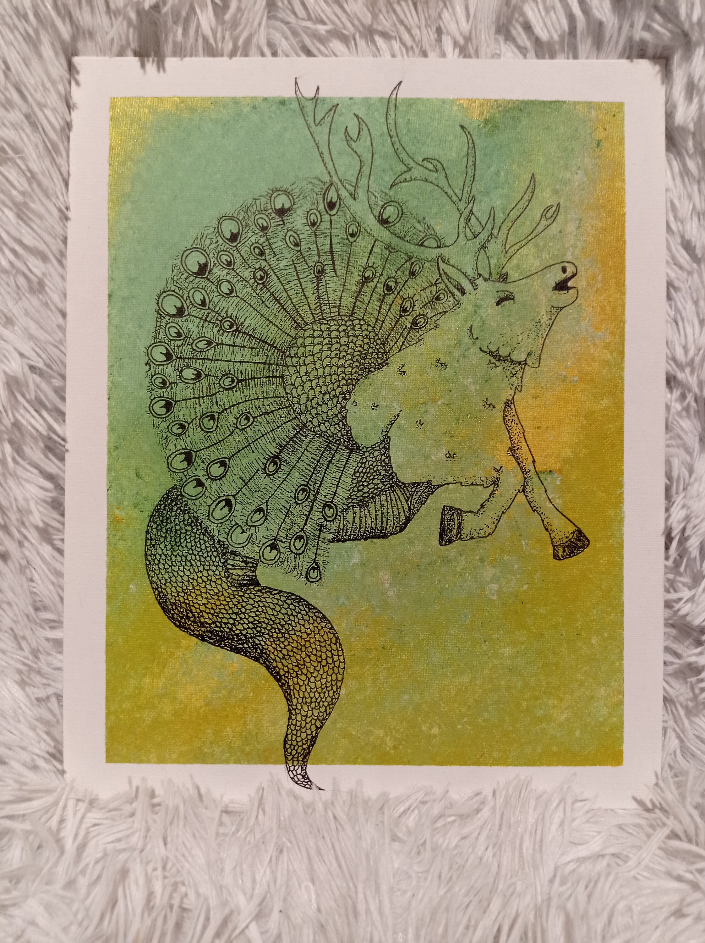 Peinture Le Cerf-Paon