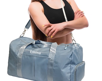 Personalized Gym Duffle Bag: Custom Name & Logo, Multi-Pocket Sports Bag