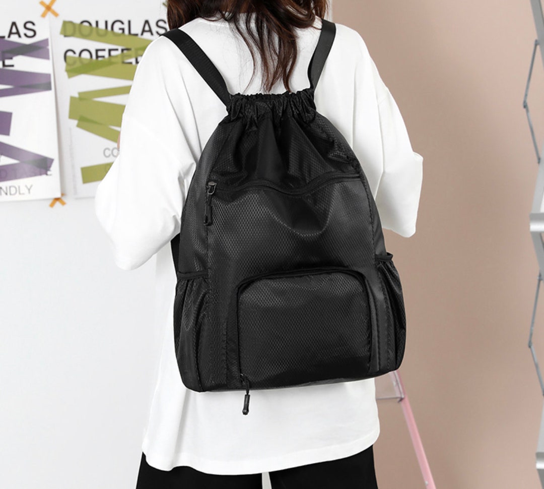 Drawstring Gym Backpack Small Fitness Workout Sports Duffle Etsy