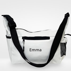 White Personalized Gym Bag for Women