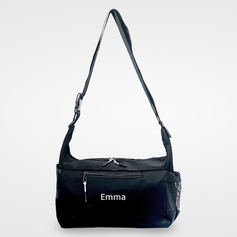 Black Personalized Gym Bag for Women