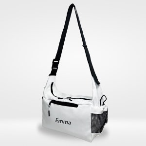 White Personalized Gym Bag for Women