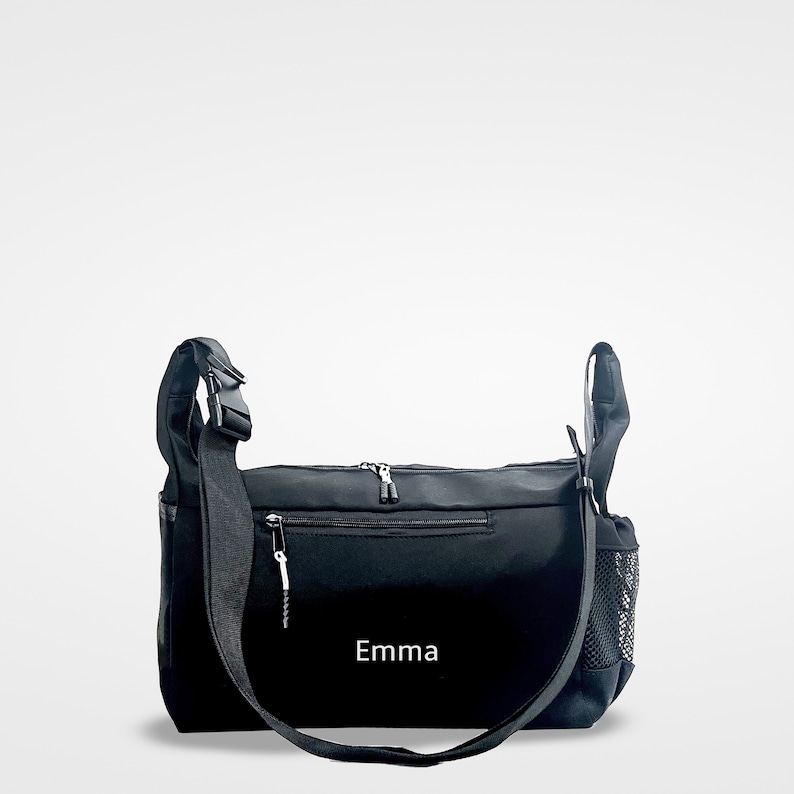 Black Personalized Gym Bag for Women