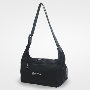 Black Personalized Gym Bag for Women