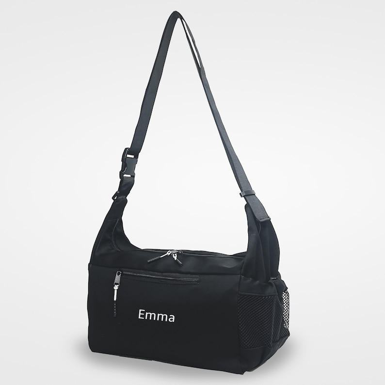 Black Personalized Gym Bag for Women