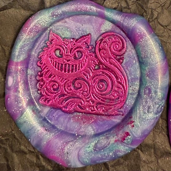 Groovy Cheshire Cat, Alice in Wonderland seal stickers, gift tags, place card, Wax Seal Stickers, Christmas,  Wax Seal, made in USA