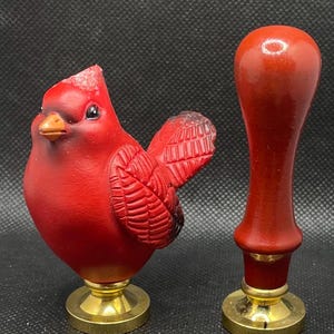 Cardinal frosty Wax Seal Stamp Handle, Wax Stamp Accessory, Universal Sealing Wax Handle, Wax Handles Seal Handle, Wax stamp handle