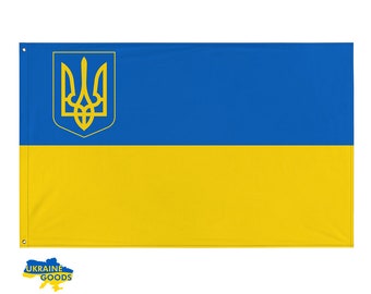 Drapeau Trident de l’Ukraine (5ft x 3ft)