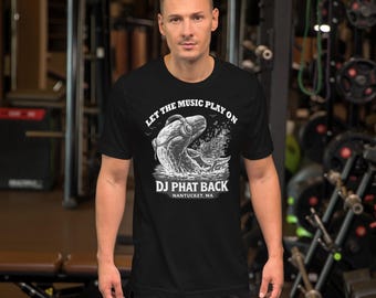 Camiseta DJ Phat Back Nantucket Whale: Que la música siga sonando