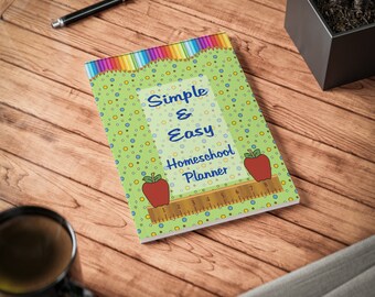 Homeschool Planner Paperback ~ 239 pages - Room for 8 students - Reading Log, Attendance Records, Field Trip Records, Lesson Plans & More