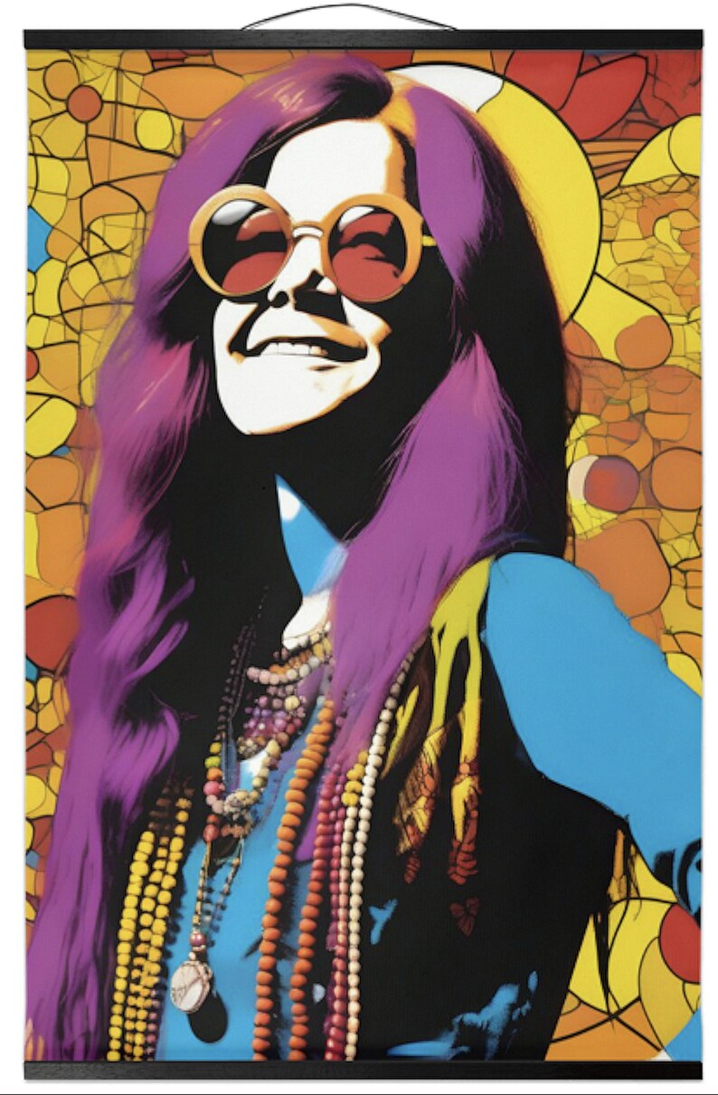 Retro Janis Joplin Rock and Roll, Pop Art, Singer, Artist, Poster ...