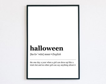 halloween definition decor | halloween definition art | halloween wall art | halloween printables | work from home art | printable wall art