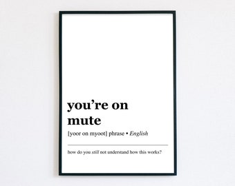 funny office decor | funny office definitions | office wall art | office art | funny work from home art | printable wall art