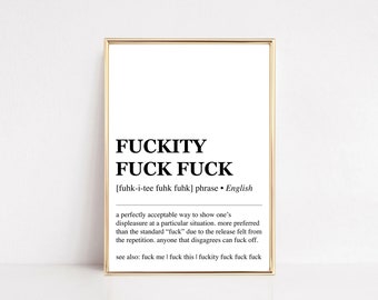 funny work from home decor | funny office art | office wall art | office art | funny work from home art | printable wall art | fuckity fuck