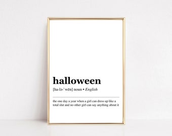 halloween definition decor | halloween definition art | halloween wall art | halloween printables | work from home art | printable wall art