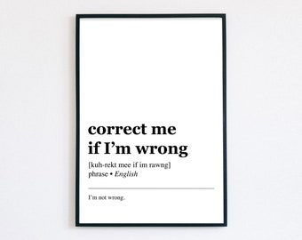 funny office decor | funny home office definitions | office wall art | office art | funny work from home art | printable wall art