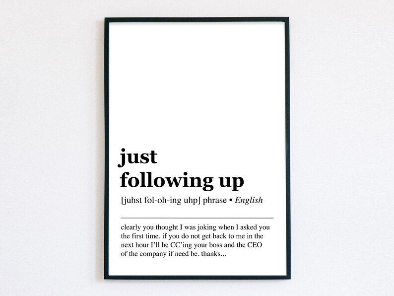 Work From Home Office Decor Funny Office Definitions Office Wall Art