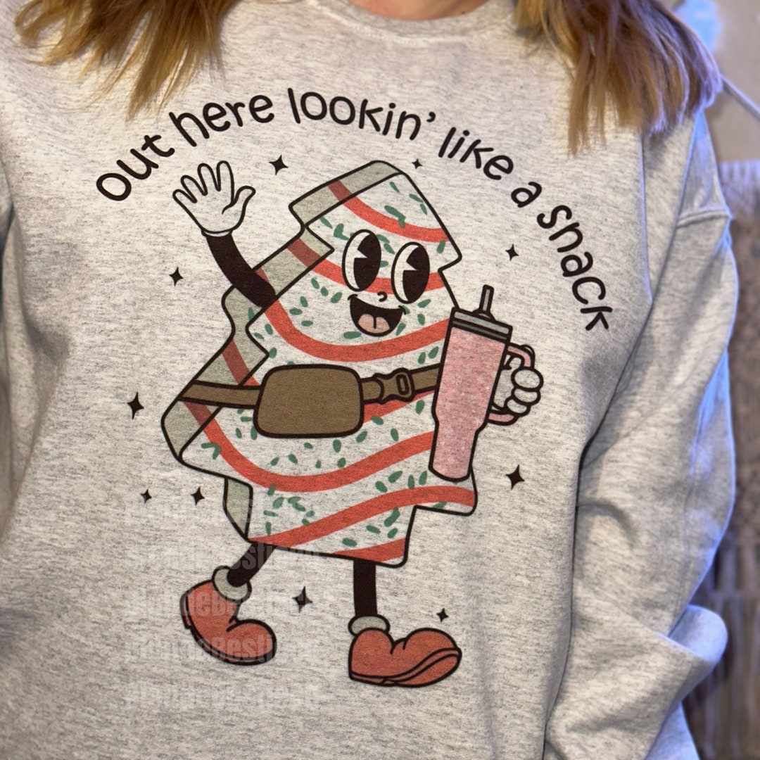 Christmas Tree Cake Sweatshirt Christmas Movie Characters Etsy