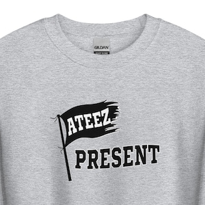 ATEEZ PRESENT Moletom unissex estampado com gola redonda