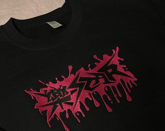 Besticktes Rock Star Schwarzes Sweatshirt, Kpop Fan Art, Fanmade, Kpop Merch
