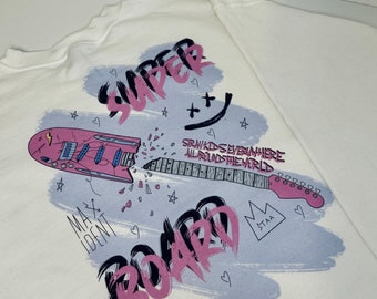 Unisex-Sweatshirt mit Rundhalsausschnitt und Superboard-Print, K-Pop-Merchandise, Fan-Art, Fan-Herstellung