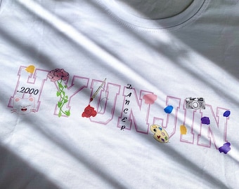 Bedrucktes Unisex-T-Shirt, inspiriert von K-Pop-Merch, Fan-Art, Fanmade