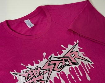 Rock Star Rose besticktes T-Shirt, Kpop Merch, Kpop Fan Art Merch, Fanmade