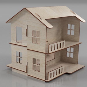 Laser cut vector files SVG CNC House for dolls svg House svg Dolls svg Tea house svg Toy laser cut cnc DXF decor Instant download