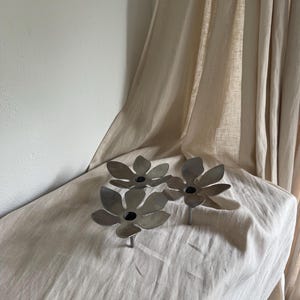 Vintage Ikea candlestick | Vintage Monike Mulder | vintage stainless steel flower candelabra