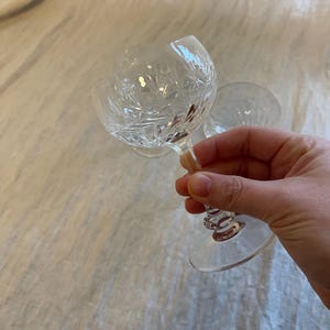 Crystal Wine Glasses | Set of crystal champagne coupe | Vintage wine glasses