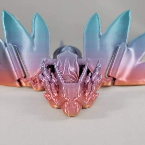 3D Printed Articulated Mega Charizard X Dragon Fidget Toy Flexi Mega
