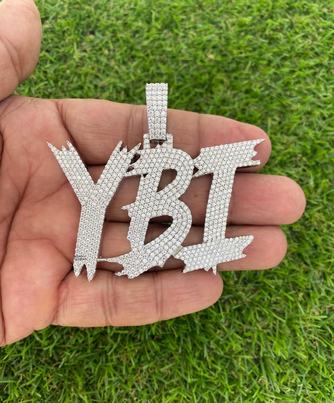 Custom Moissanite Pendant, Icedout Custom Chain 10ctw, Handmade Jewelry ...