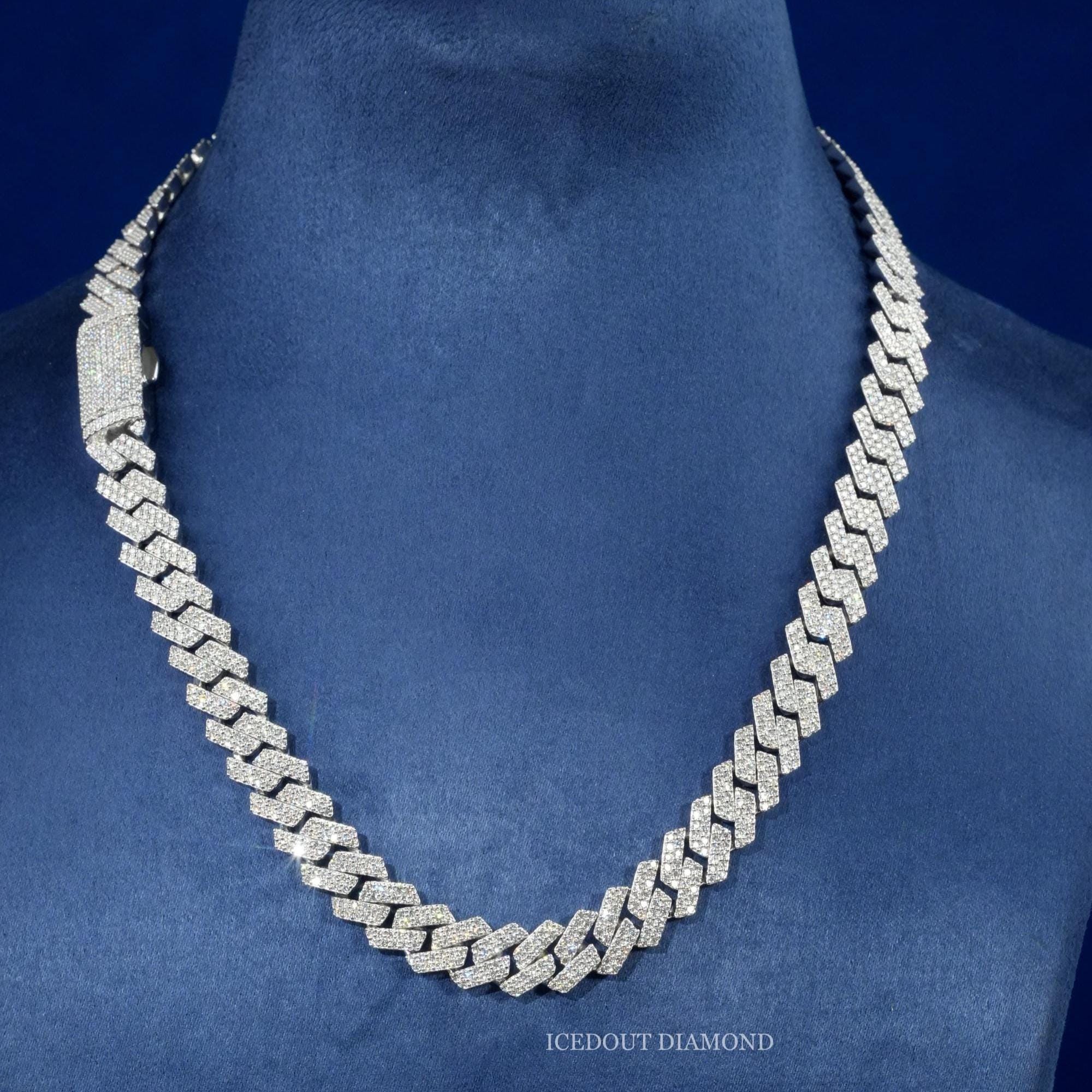 Moissanite cuban chain - Etsy 日本