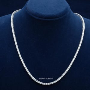 3 mm VVS Moissanite Tennis Chain w srebrze 925, Unisex bezbarwny łańcuszek Moissanite, certyfikat GRA, Pass Diamond Tester, Iced Out Chain