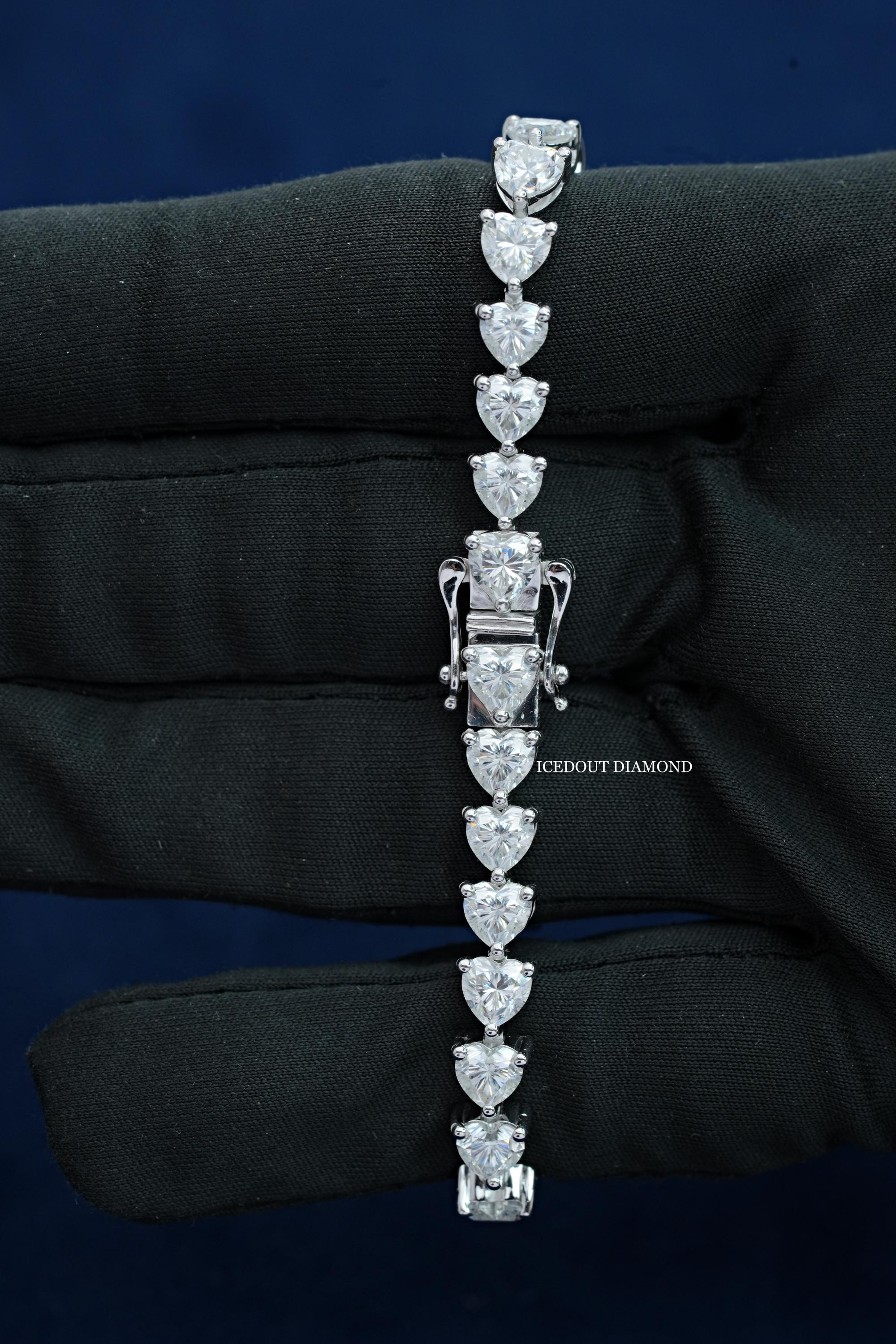 4mm Moissanite Tennis Chain 925 Silver – SPRKL Elegant Silver 925 Moissanite 15ctw 4mm 7” main image 1
