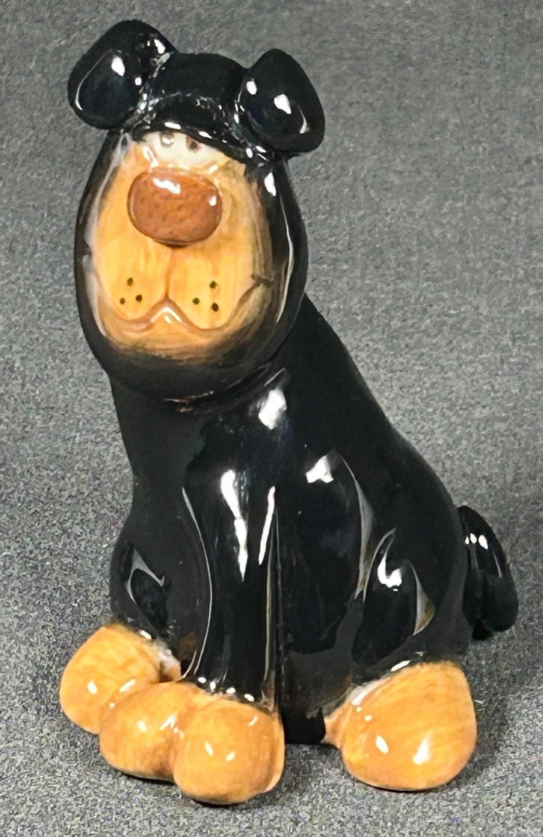 Vintage Rottweiler Rottweiler Dog Figurine - Douglas Russ Berrie - Signed Douglas 2.5 ...