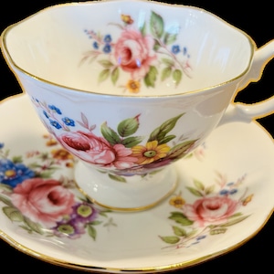 Royal Albert Pink Roses Cup and Saucer Set
