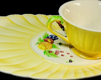 Brentleigh Earthenware Cup & Luncheon Plate Style Soucoupe - vintage vers : années 1930/1970