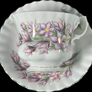 Royal Albert - Cup & Saucer - &quot;PRAIRIE CROCUS&quot; - A Very Delicate Pattern! - As New!