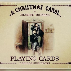 UM CONTO DE NATAL - Pacote duplo de cartas de baralho "lacrado de fábrica" - Cartamundi Bridge Size - Ilustrado John Leech EUA MIB